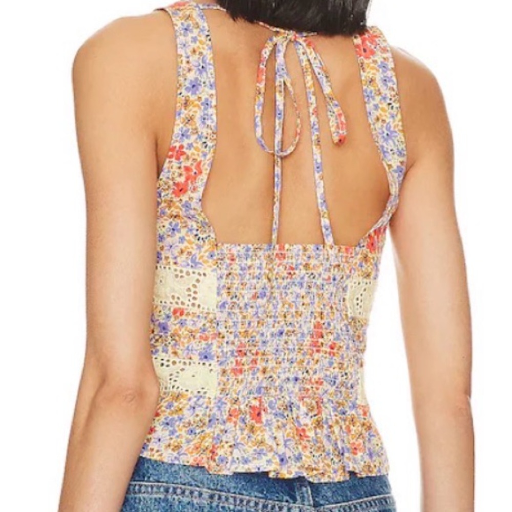 Free People Revolve Kiana Lace Printed Tank - NWT! - Picture 2 of 8